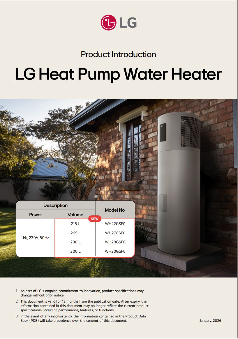 LG Heat Pump Water Heater (Domestic Hot water)